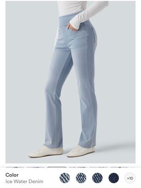 HALARA Flex High Waisted Pockets Washed Casual Bootcut Jeans NEW with tags